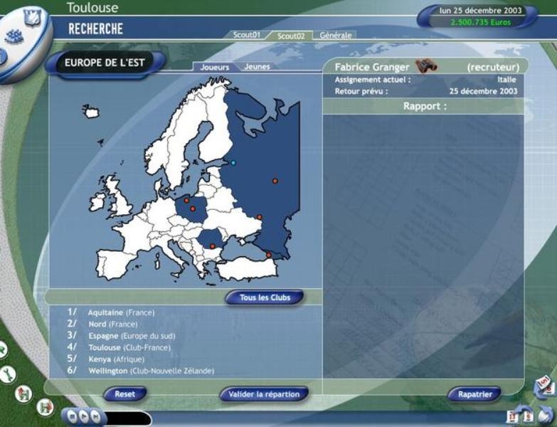 Скриншот из игры Pro Rugby Manager 2004 под номером 8