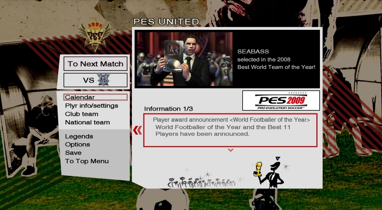 Скриншот из игры Pro Evolution Soccer 2009 под номером 33