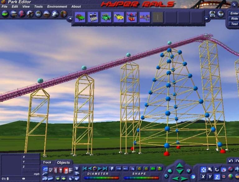 Скриншот из игры Hyper Rails: Advanced 3D Roller Coaster Design под номером 14