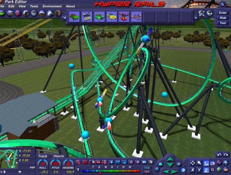 Скриншот из игры Hyper Rails: Advanced 3D Roller Coaster Design под номером 4