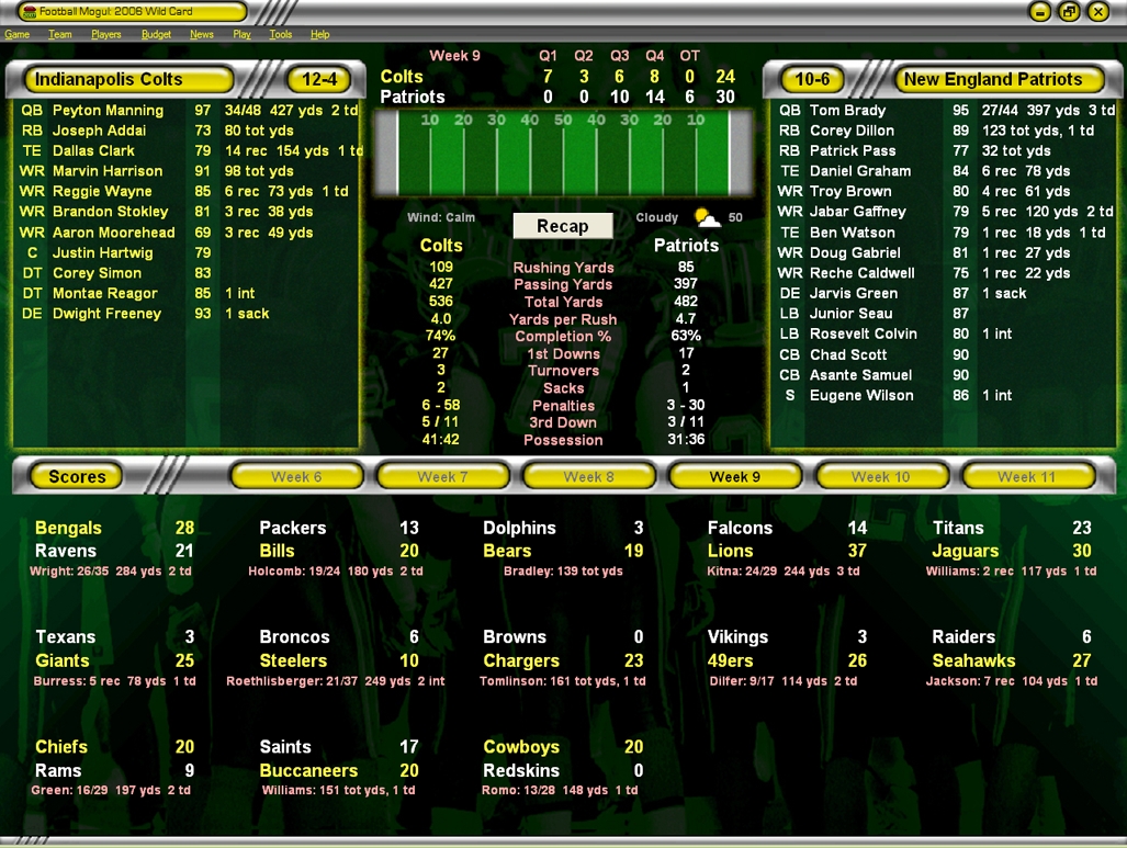 Скриншот из игры Football Mogul 2008 под номером 4