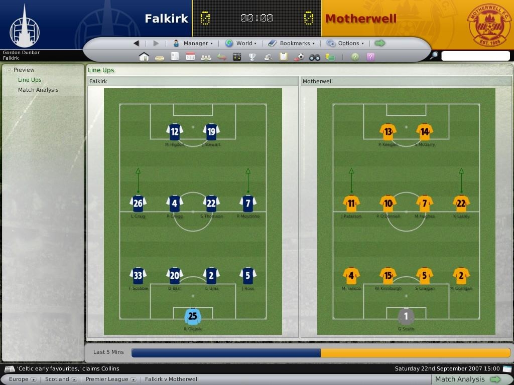 Скриншот из игры Football Manager 2008 под номером 1