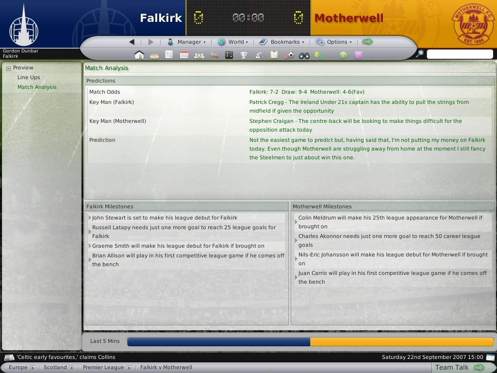 Скриншот из игры Football Manager 2008 под номером 13