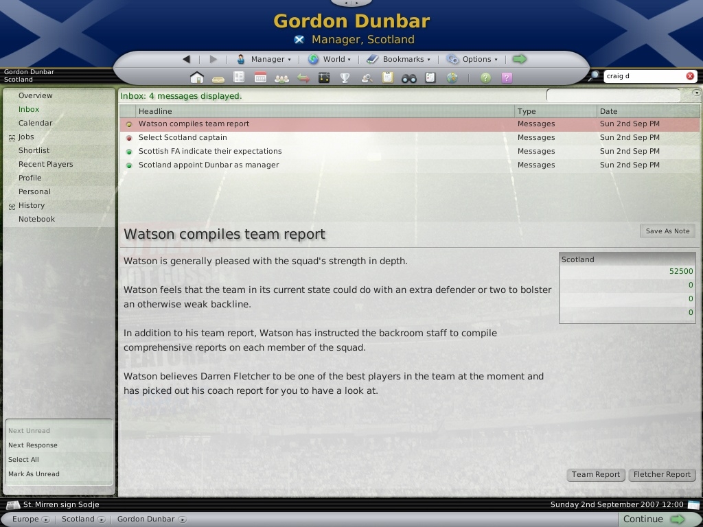 Скриншот из игры Football Manager 2008 под номером 17