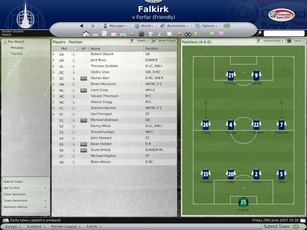 Скриншот из игры Football Manager 2008 под номером 7
