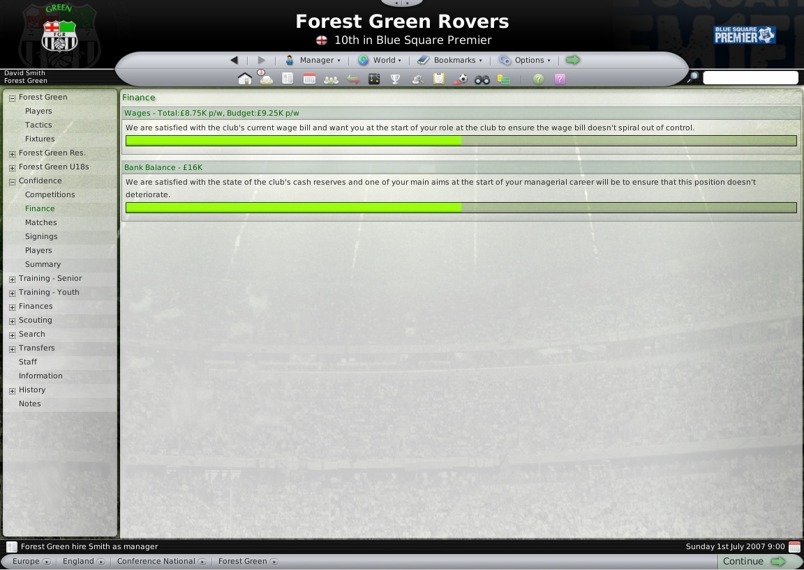 Скриншот из игры Football Manager 2008 под номером 9