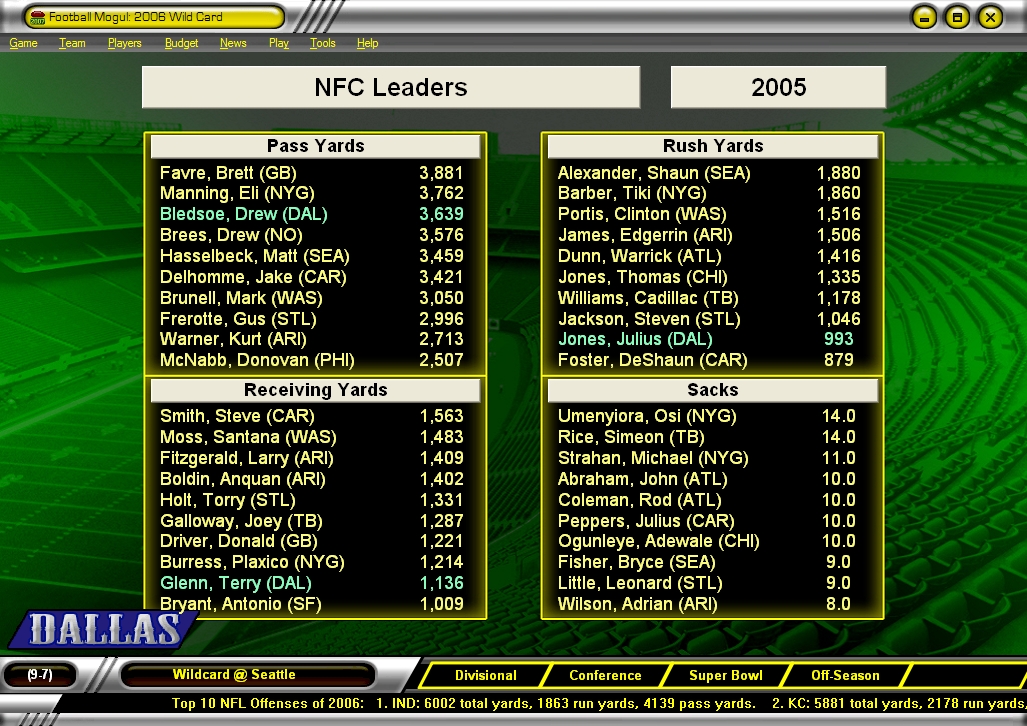 Скриншот из игры Football Mogul 2007 под номером 1
