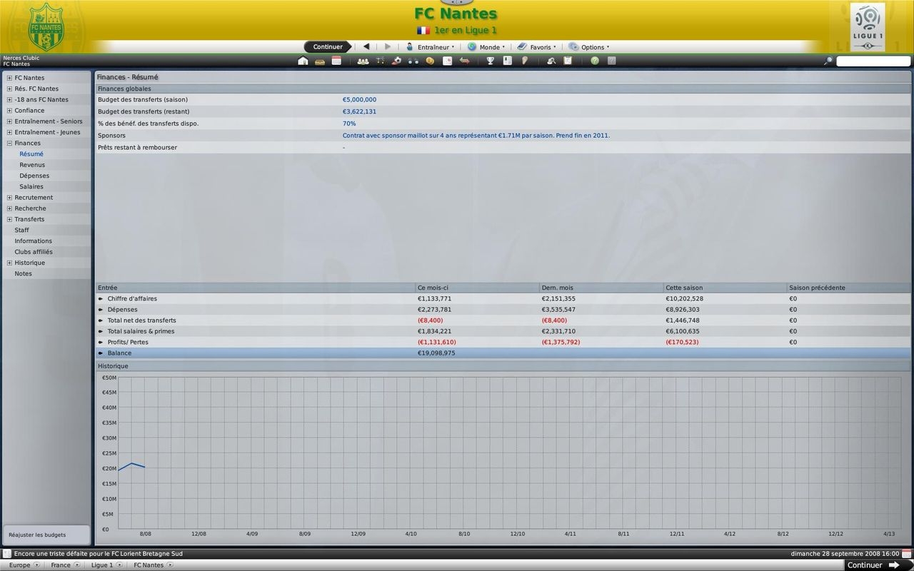 Скриншот из игры Football Manager 2009 под номером 16
