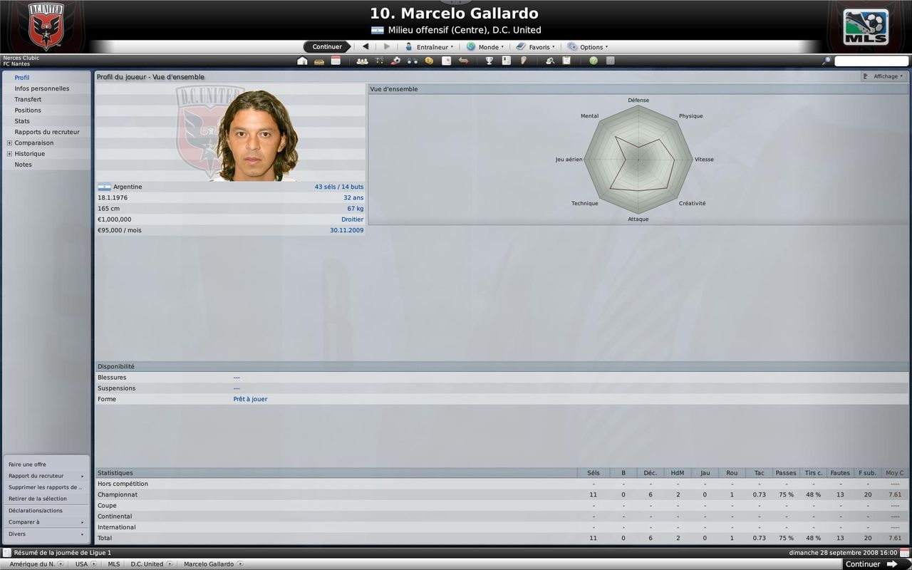 Скриншот из игры Football Manager 2009 под номером 17
