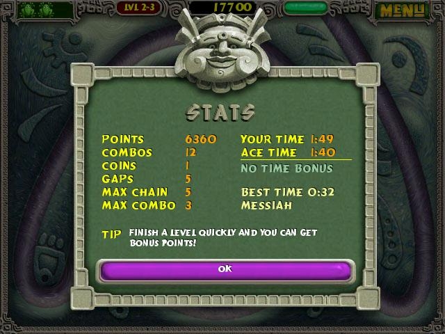 Скриншот из игры Zuma Deluxe под номером 20