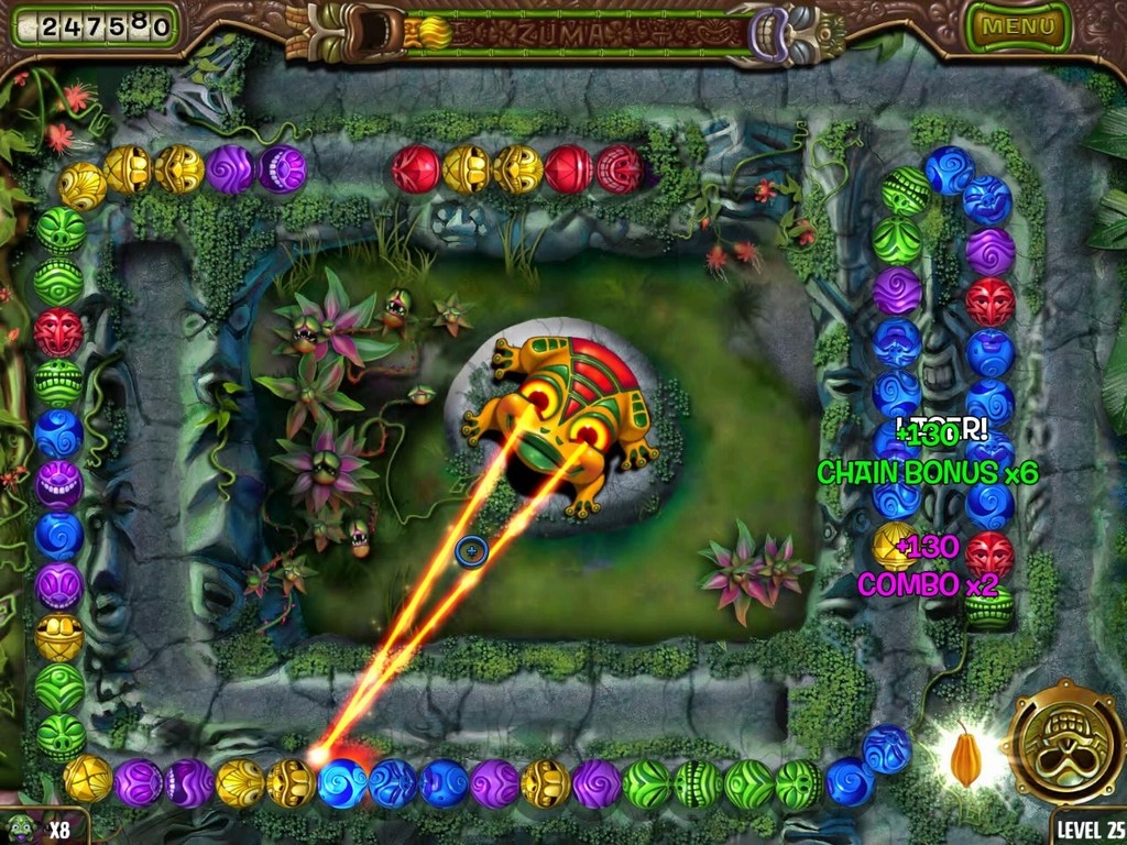 Скриншот из игры Zuma