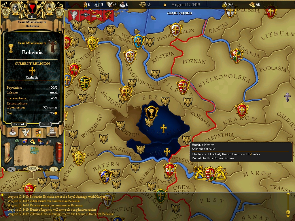 Скриншот из игры For the Glory: A Europa Universalis Game под номером 6