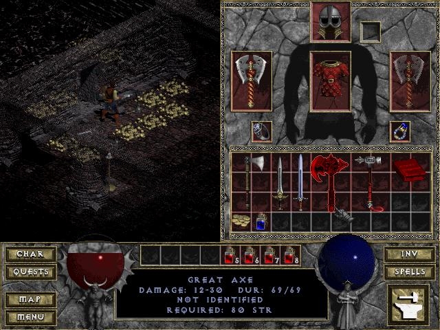 Скриншот из игры Diablo под номером 105