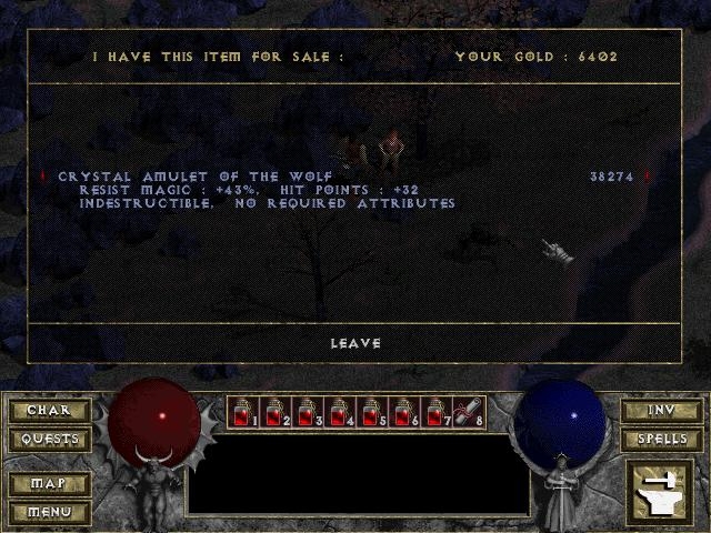 Скриншот из игры Diablo под номером 34