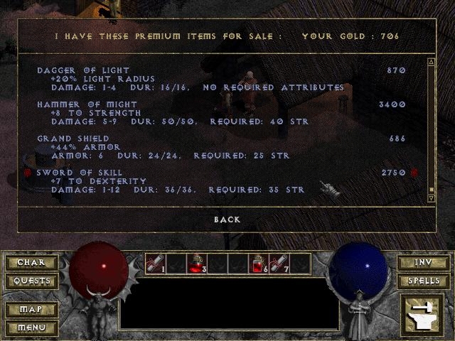 Скриншот из игры Diablo под номером 85