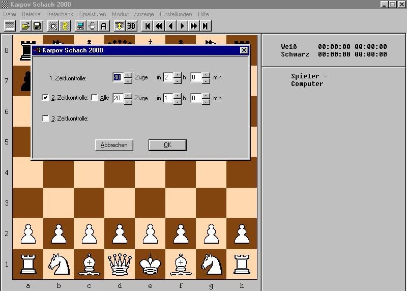 Скриншот из игры Karpov Schach 2000 под номером 4
