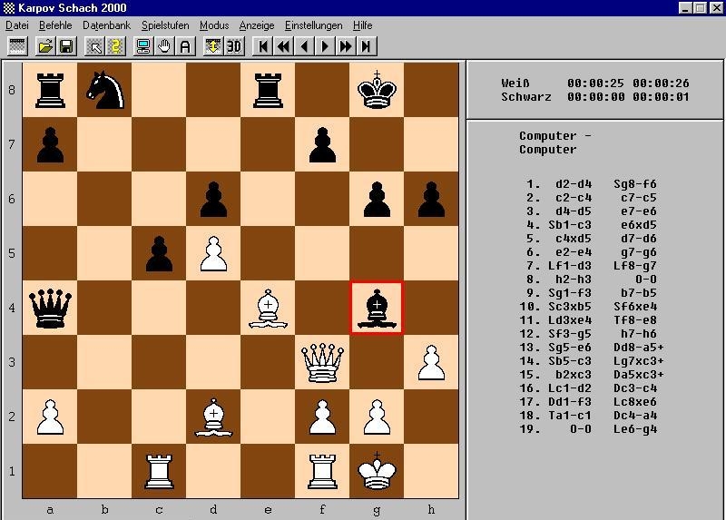 Скриншот из игры Karpov Schach 2000 под номером 5