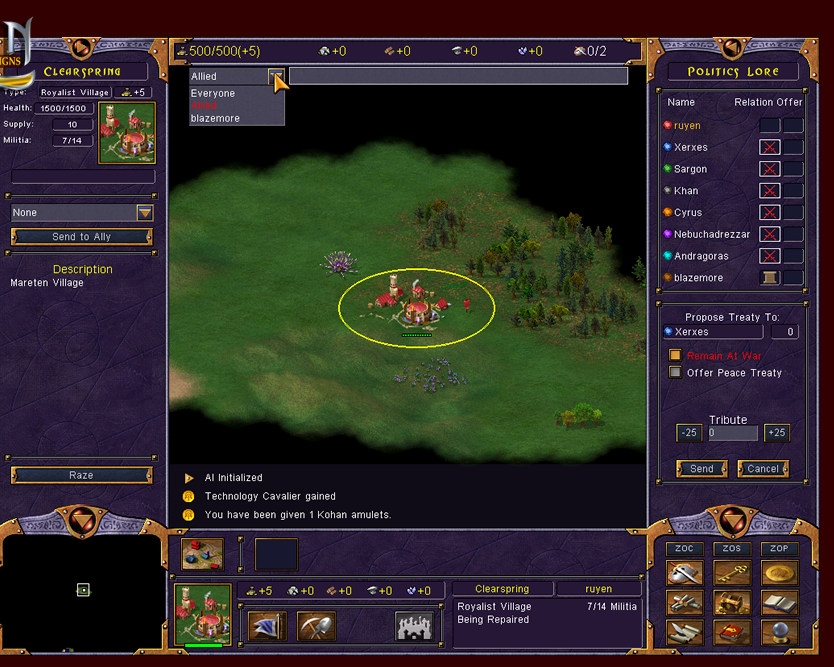 Скриншот из игры Kohan: Immortal Sovereigns под номером 1