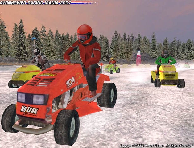 Скриншот из игры Lawnmower Racing Mania 2007 под номером 1