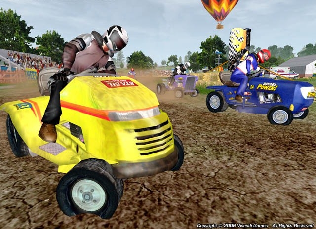 Скриншот из игры Lawnmower Racing Mania 2007 под номером 2