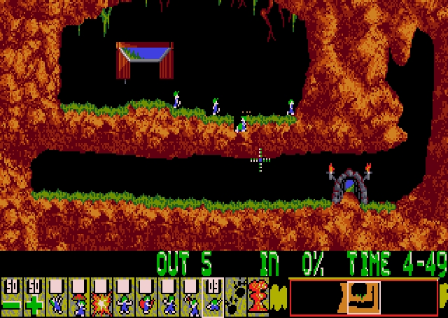 Скриншот из игры Lemmings под номером 2