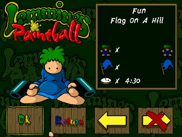 Скриншот из игры Lemmings Paintball под номером 2