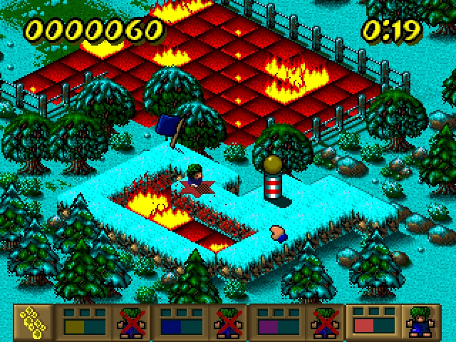 Скриншот из игры Lemmings Paintball под номером 5