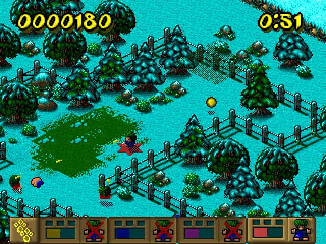 Скриншот из игры Lemmings Paintball под номером 7