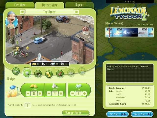 Скриншот из игры Lemonade Tycoon 2 New York Edition под номером 2