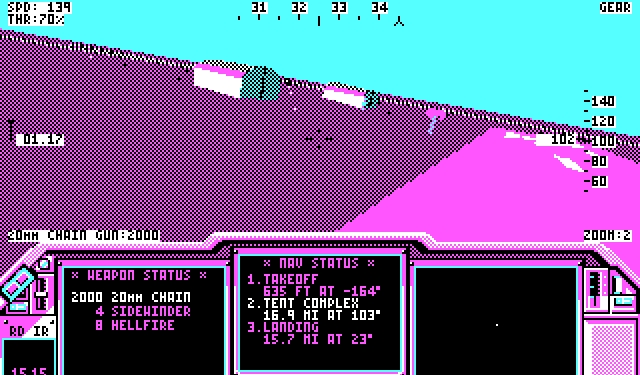 Скриншот из игры LHX: Attack Chopper под номером 6