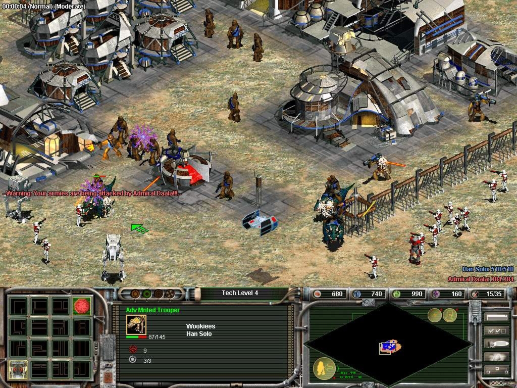 Скриншот из игры Star Wars: Galactic Battlegrounds под номером 4