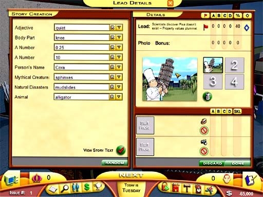 Скриншот из игры Tabloid Tycoon под номером 2