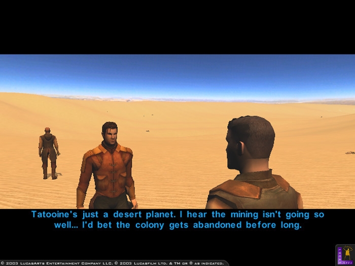 Скриншот из игры Star Wars: Knights of the Old Republic под номером 26