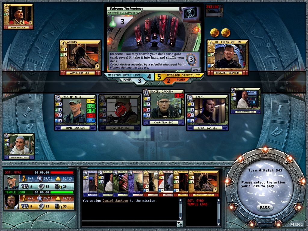 Скриншот из игры Stargate Online Trading Card Game под номером 4
