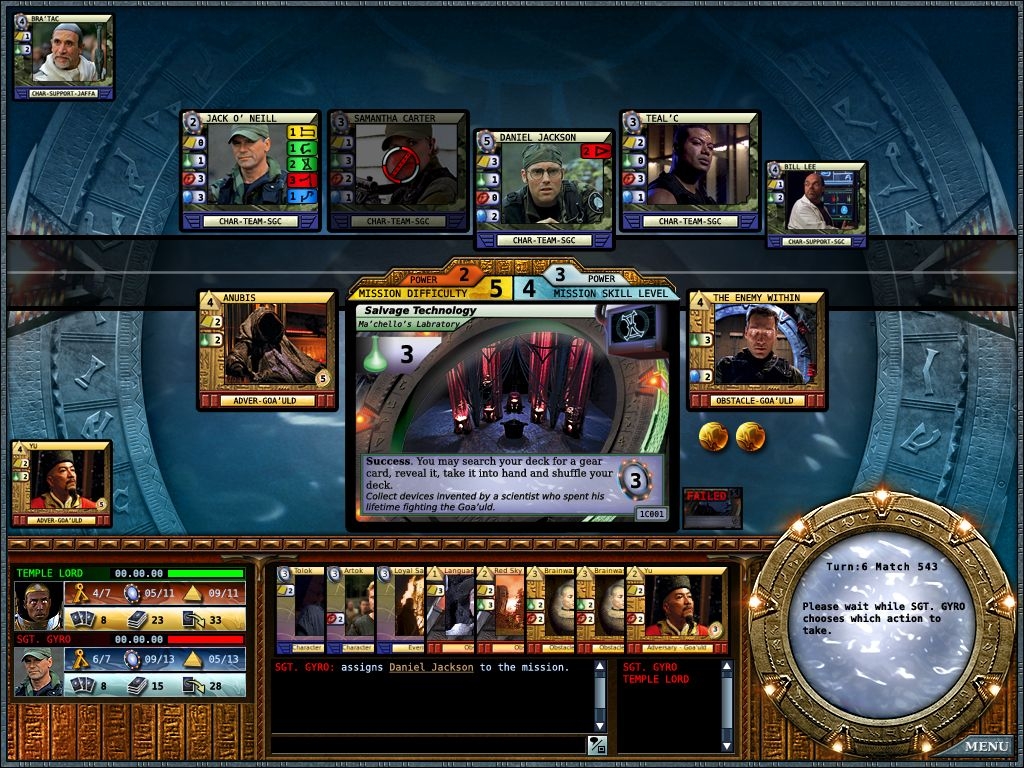 Скриншот из игры Stargate Online Trading Card Game под номером 5