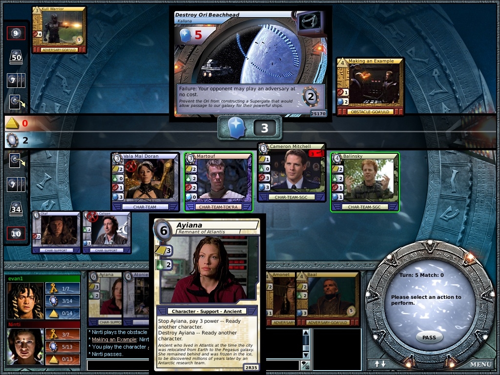 Скриншот из игры Stargate Online Trading Card Game под номером 8