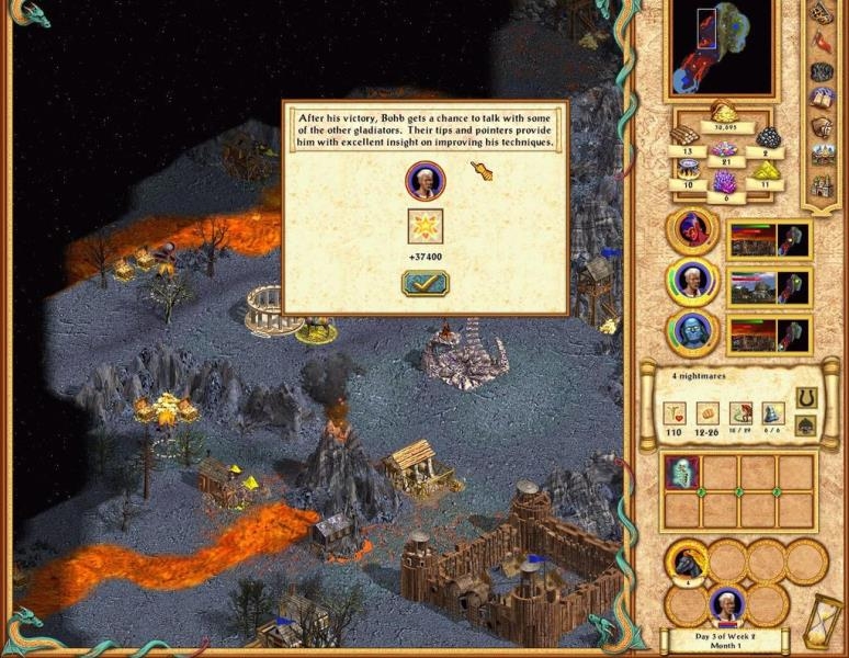 Скриншот из игры Heroes of Might and Magic 4: The Gathering Storm под номером 6