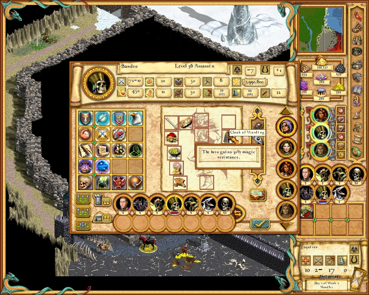 Скриншот из игры Heroes of Might and Magic 4 под номером 3