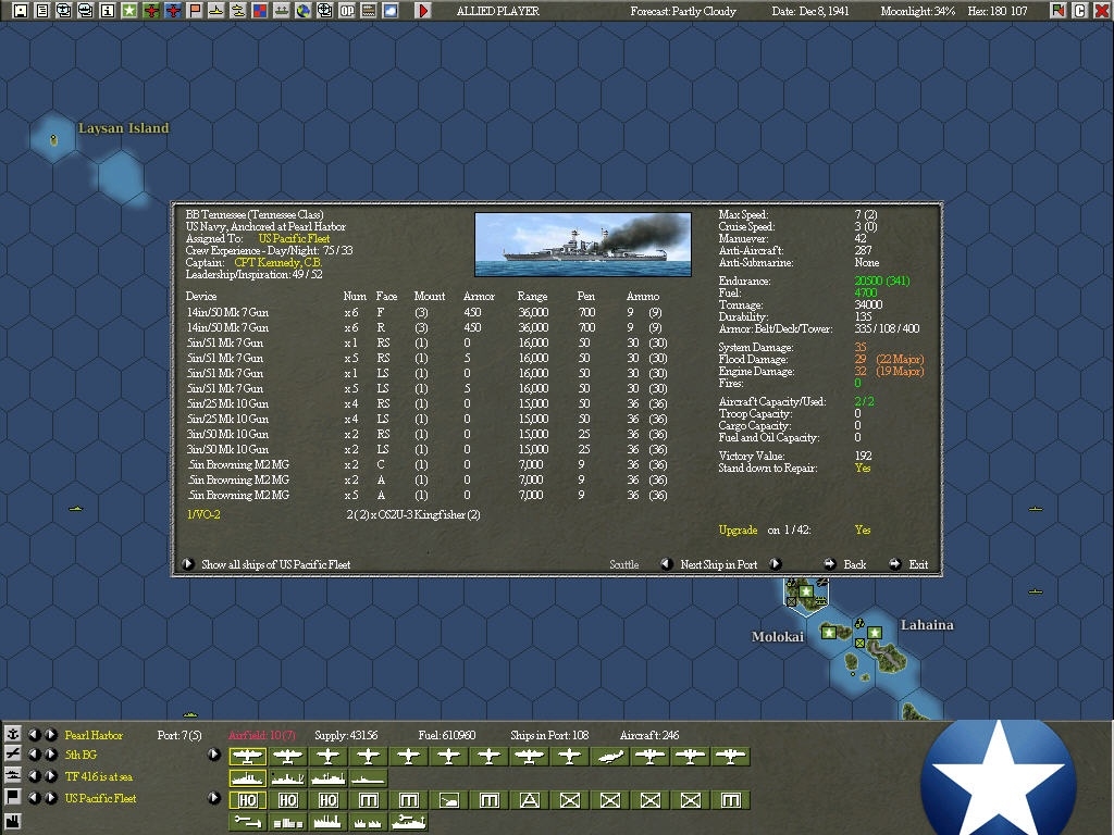 Скриншот из игры War in the Pacific: Admiral