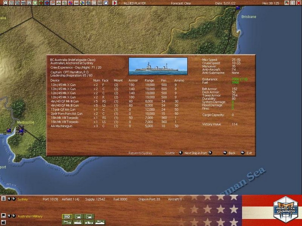 Скриншот из игры War Plan Orange: Dreadnoughts in the Pacific 1922-1930 под номером 1