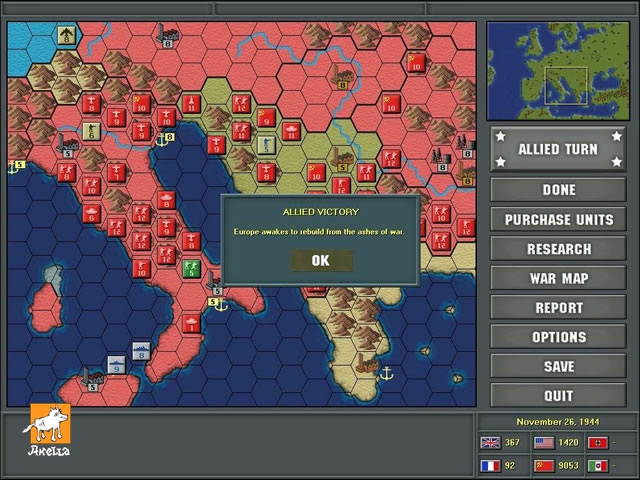 Скриншот из игры Strategic Command: European Theater под номером 5