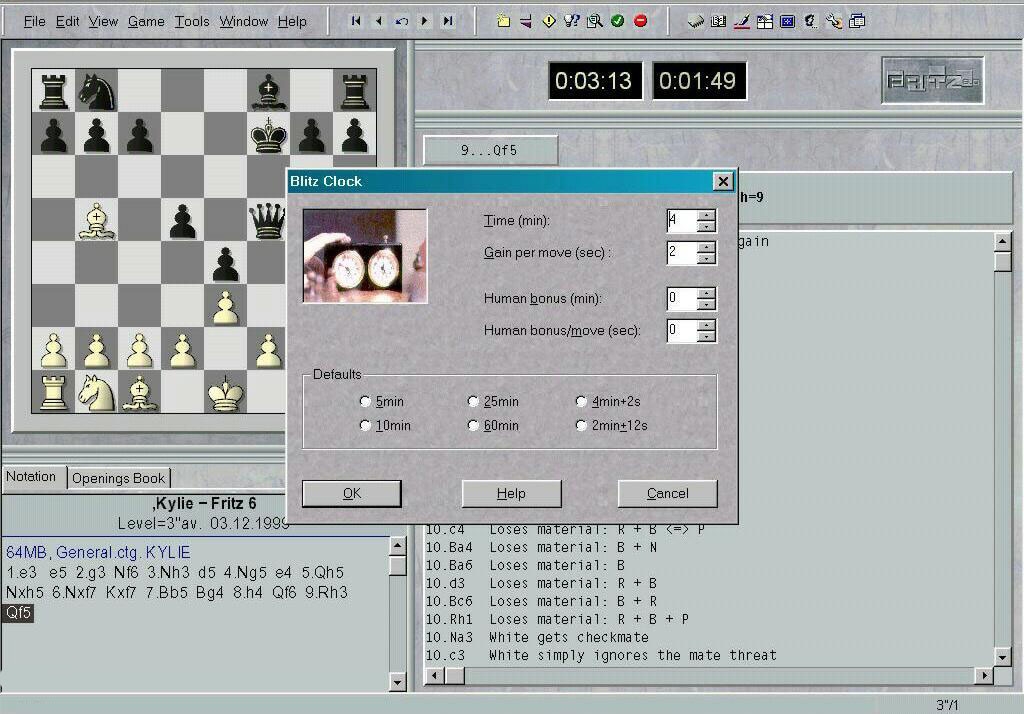 Скриншот из игры Fritz 6 под номером 8