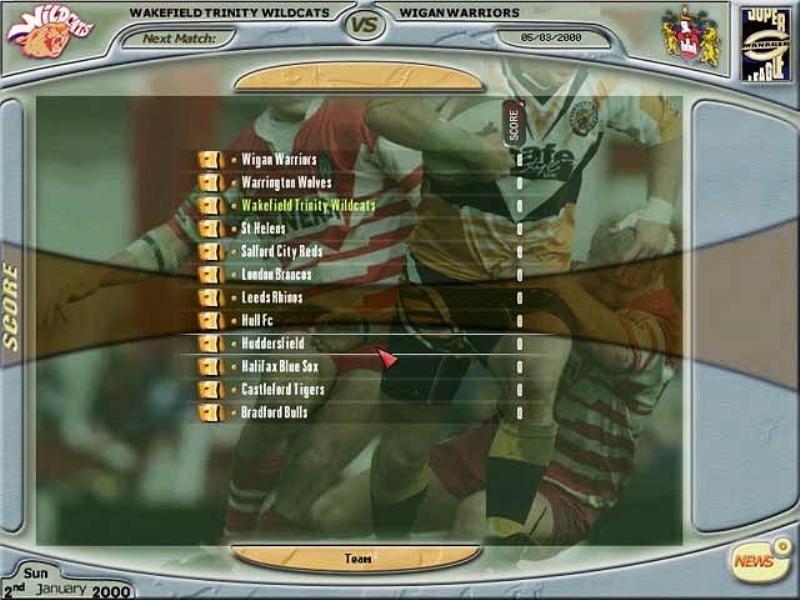 Скриншот из игры Super League Championship Rugby Manager под номером 6