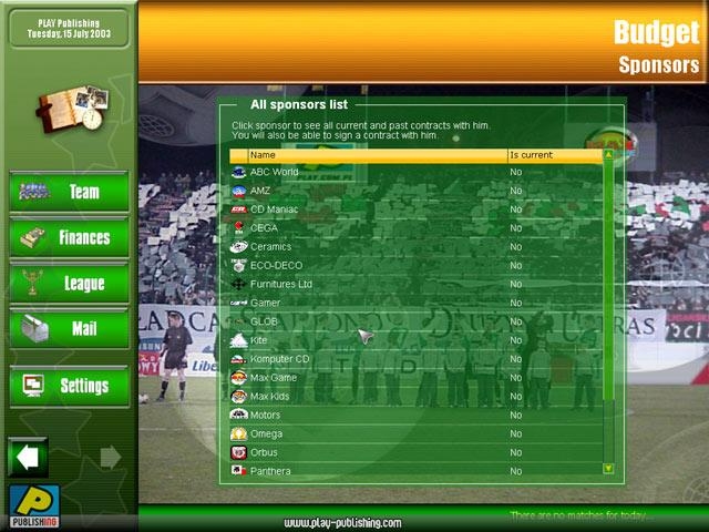 Скриншот из игры Super League Manager 2005 под номером 2