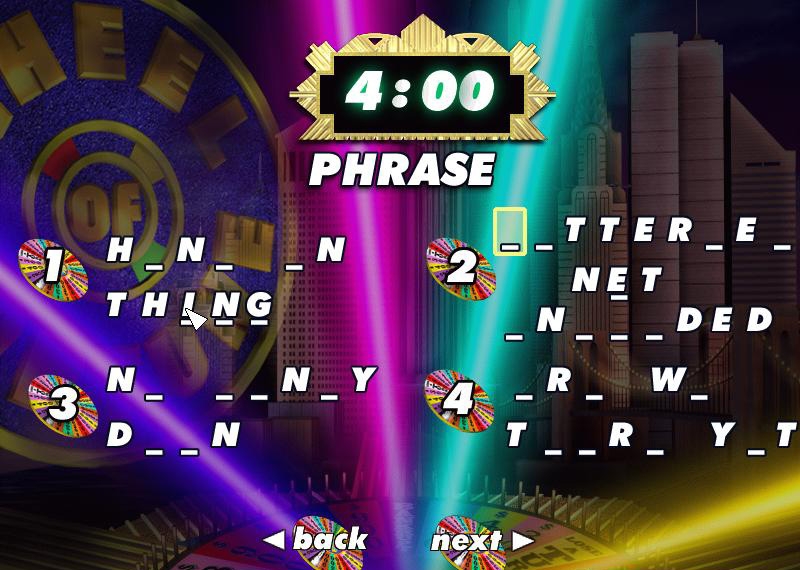 Скриншот из игры Wheel of Fortune 2003 под номером 4