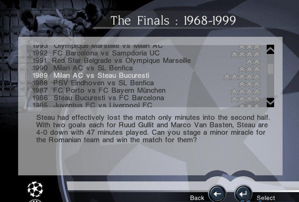 Скриншот из игры UEFA Champions League Season 1999/2000 под номером 7