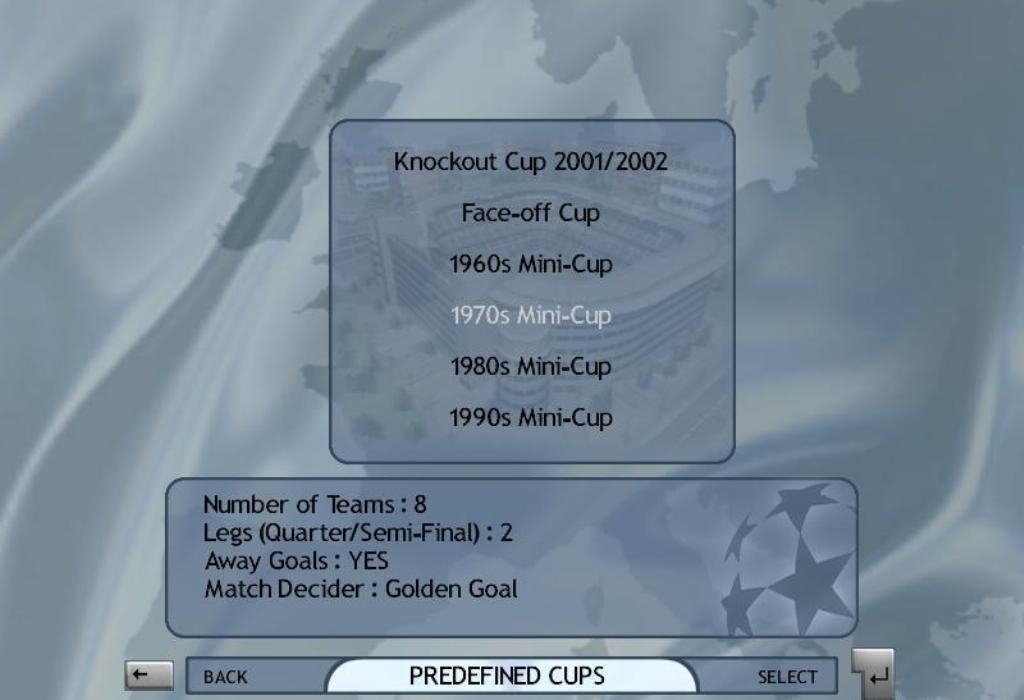 Скриншот из игры UEFA Champions League:Season 2001/2002 под номером 1