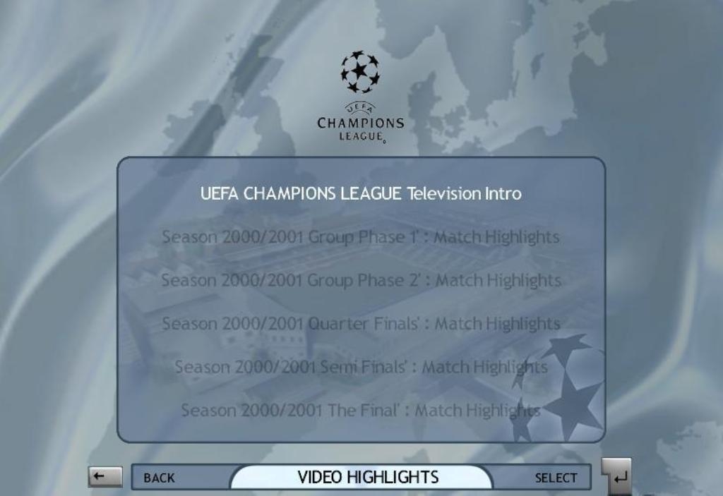 Скриншот из игры UEFA Champions League:Season 2001/2002 под номером 10