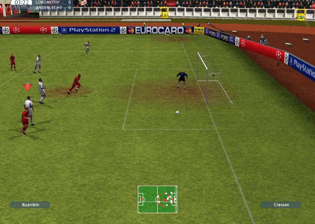 Скриншот из игры UEFA Champions League:Season 2001/2002 под номером 21