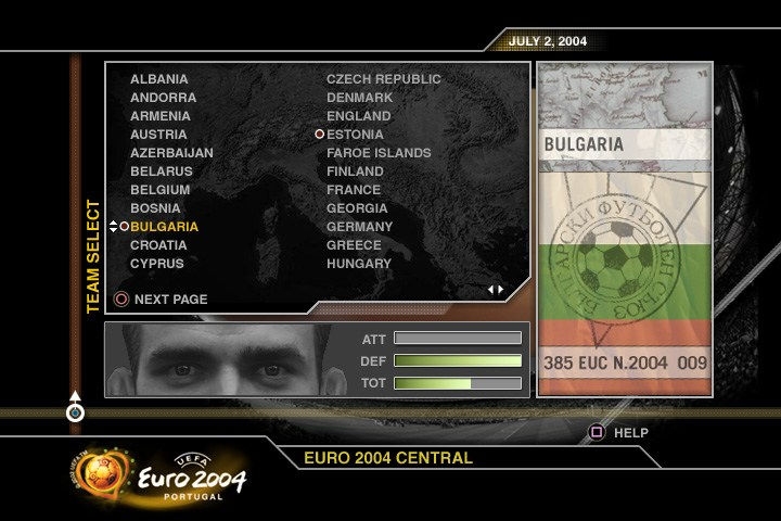Скриншот из игры UEFA Euro 2004 под номером 1